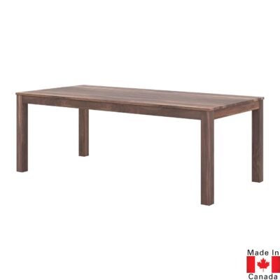 Rectangular dining table with square legs in natural walnut